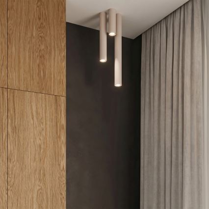 Kryptinis šviestuvas LAGOS 1xGU10/10W/230V 10 cm kreminės spalvos