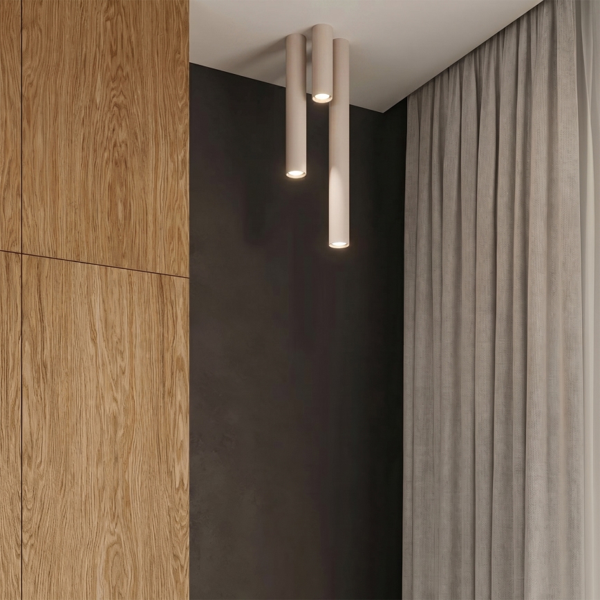 Kryptinis šviestuvas LAGOS 1xGU10/10W/230V 10 cm kreminės spalvos