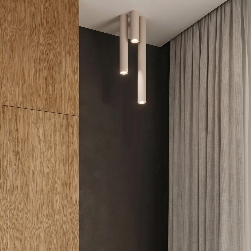 Stilingas akcentinis šviestuvas LAGOS — 1xGU10/10W/230V, skersmuo 20 cm, kreminės spalvos