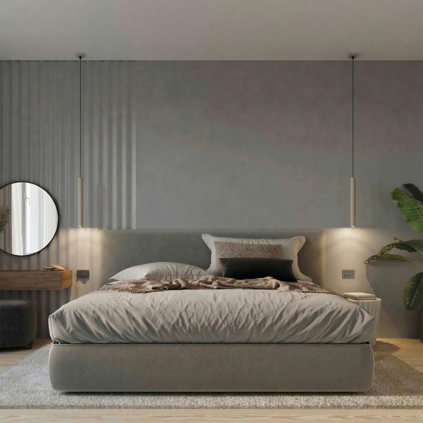 Pakabinamas šviestuvas su laidu PASTELO 1xG9/8W/230V taupe