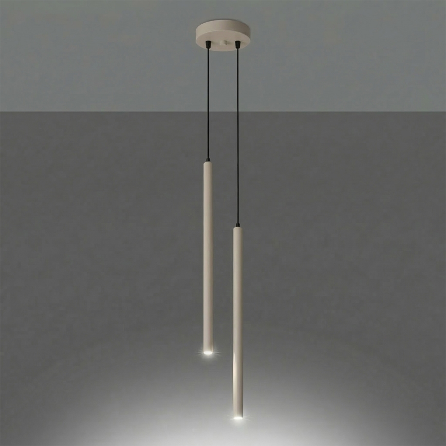 Pakabinamas šviestuvas su laidu PASTELO 2xG9/8W/230V taupe