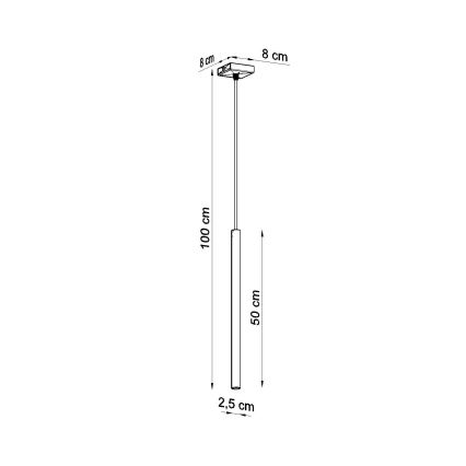 Pakabinama liustra ant laido PASTELO 1xG9/8W/230V mėlyna