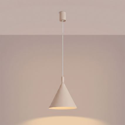 Pakabinamas šviestuvas su laidu NOX 1xE27/15W/230V kreminės spalvos