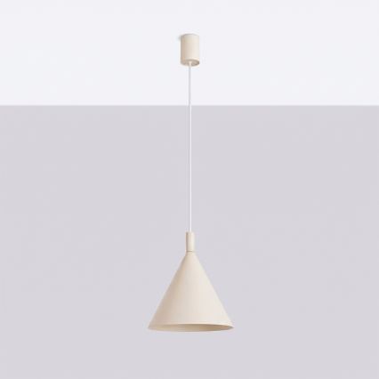 Pakabinamas šviestuvas su laidu NOX 1xE27/15W/230V kreminės spalvos