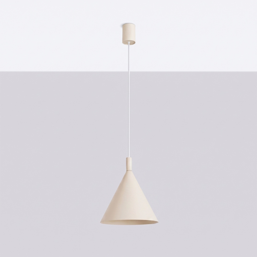 Pakabinamas šviestuvas su laidu NOX 1xE27/15W/230V kreminės spalvos
