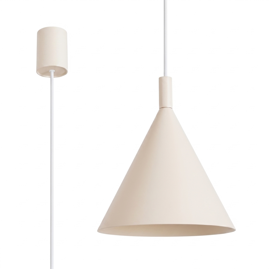 Pakabinamas šviestuvas su laidu NOX 1xE27/15W/230V kreminės spalvos