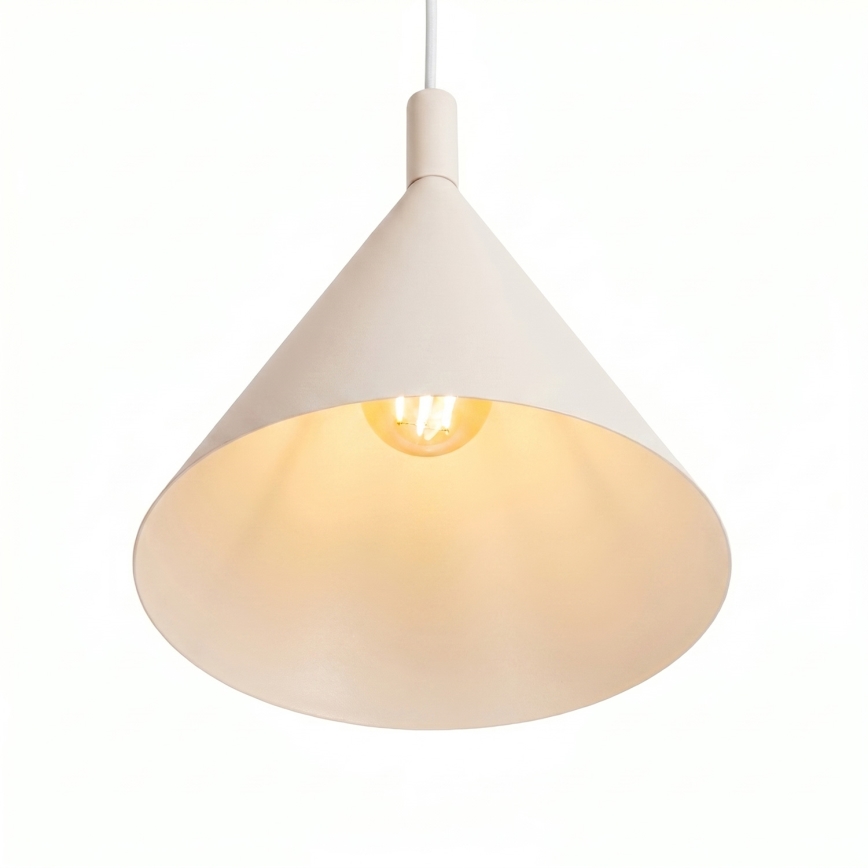 Pakabinamas šviestuvas su laidu NOX 1xE27/15W/230V kreminės spalvos