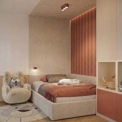 Sieninis šviestuvas AURA 1xGX53/10W/230V oranžinis