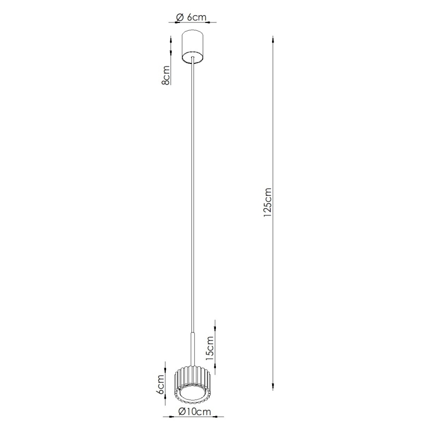 Pakabinamas šviestuvas su laidu AURA 1xGX53/10W/230V kreminis