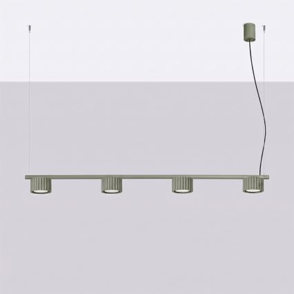 Pakabinamas šviestuvas ant laido AURA 4xGX53/10W/230V, žalias