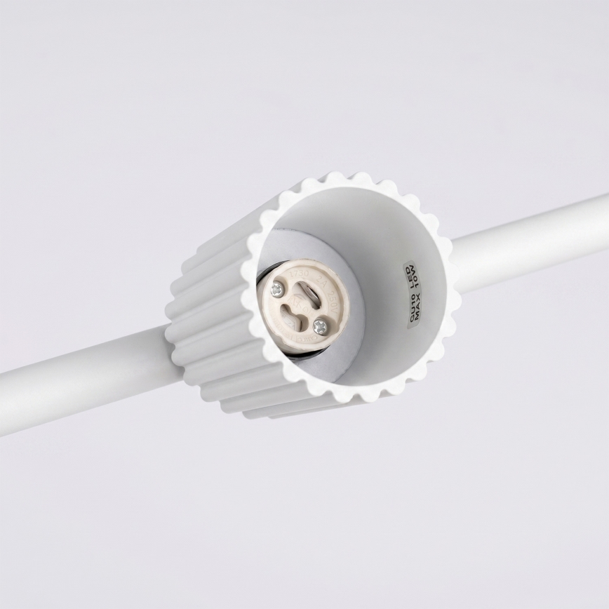 Pakabinamas šviestuvas su laidu KARBON 4xGU10/10W/230V baltas