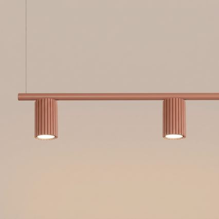 Pakabinamas šviestuvas su laidu KARBON 4xGU10/10W/230V oranžinis