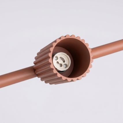 Pakabinamas šviestuvas su laidu KARBON 4xGU10/10W/230V oranžinis