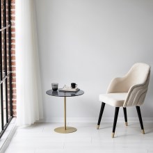 Šoninis staliukas CHILL 50x50 cm auksas/juoda