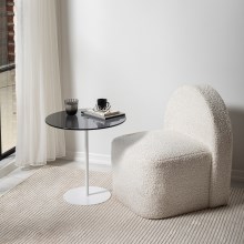 Šoninis staliukas CHILL 50x50 cm balta/juoda