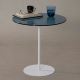 Šoninis staliukas CHILL 50x50 cm balta/mėlyna