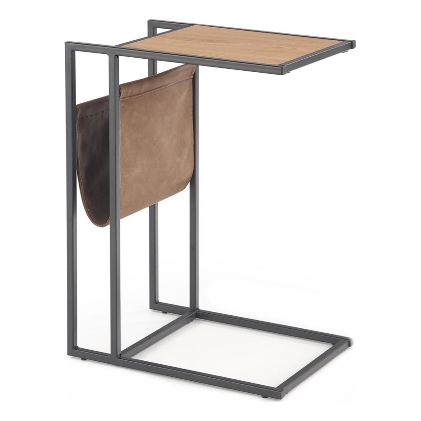 Šoninis staliukas COMPACT 65x47 cm juoda/ruda