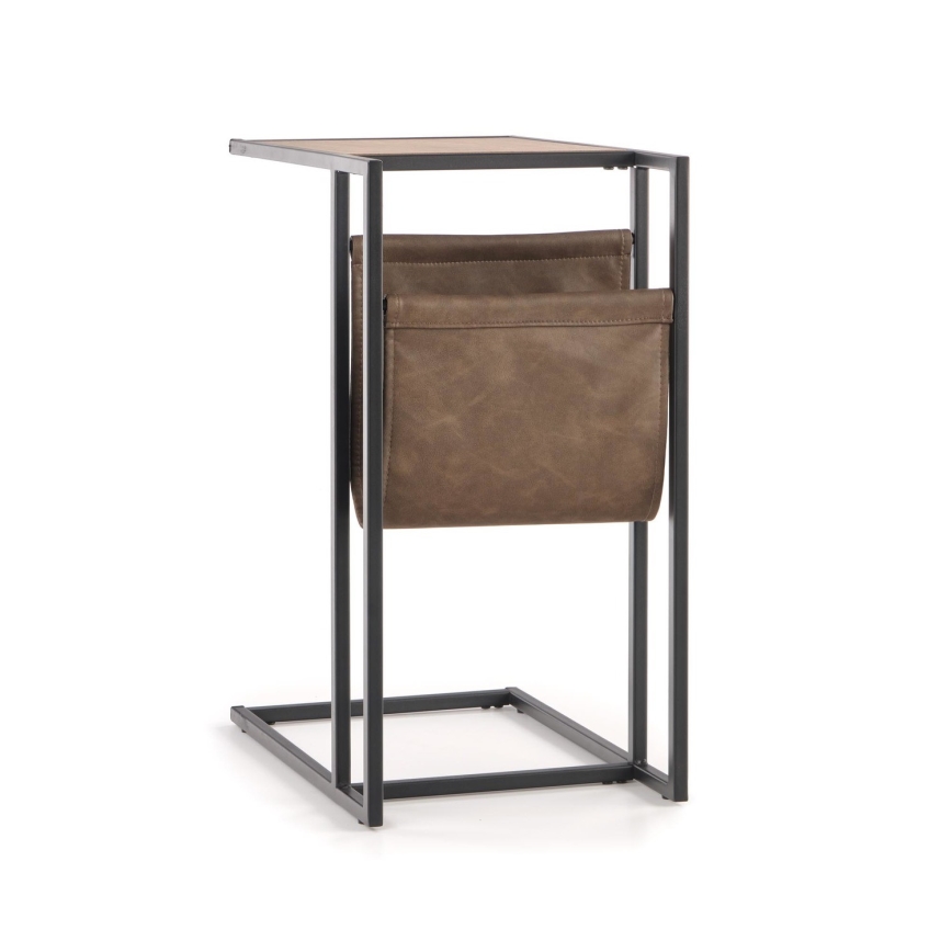 Šoninis staliukas COMPACT 65x47 cm juoda/ruda