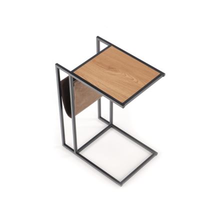 Šoninis staliukas COMPACT 65x47 cm juoda/ruda