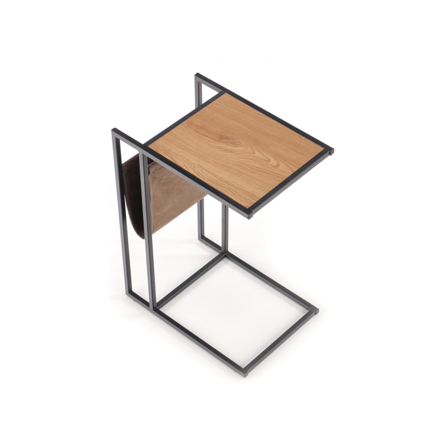 Šoninis staliukas COMPACT 65x47 cm juoda/ruda