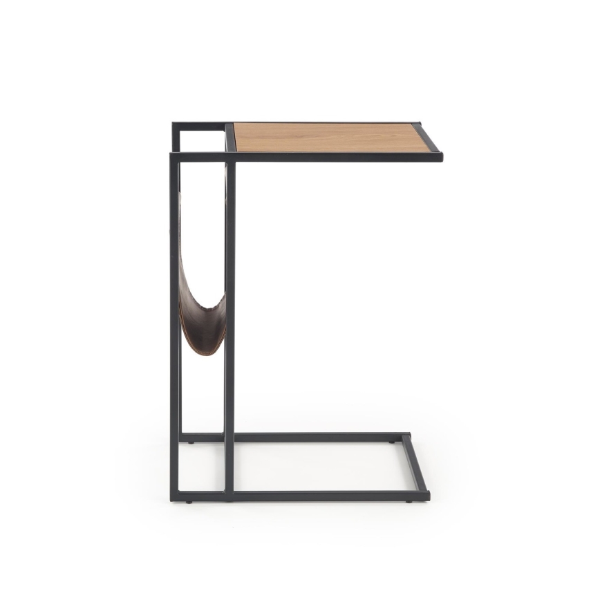 Šoninis staliukas COMPACT 65x47 cm juoda/ruda