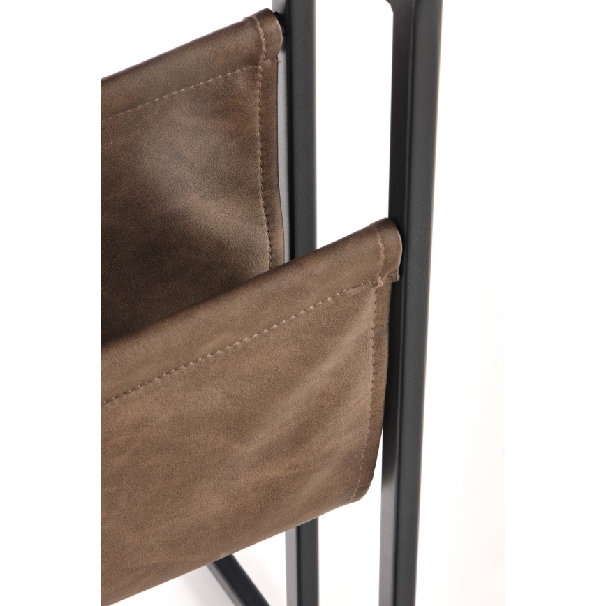 Šoninis staliukas COMPACT 65x47 cm juoda/ruda