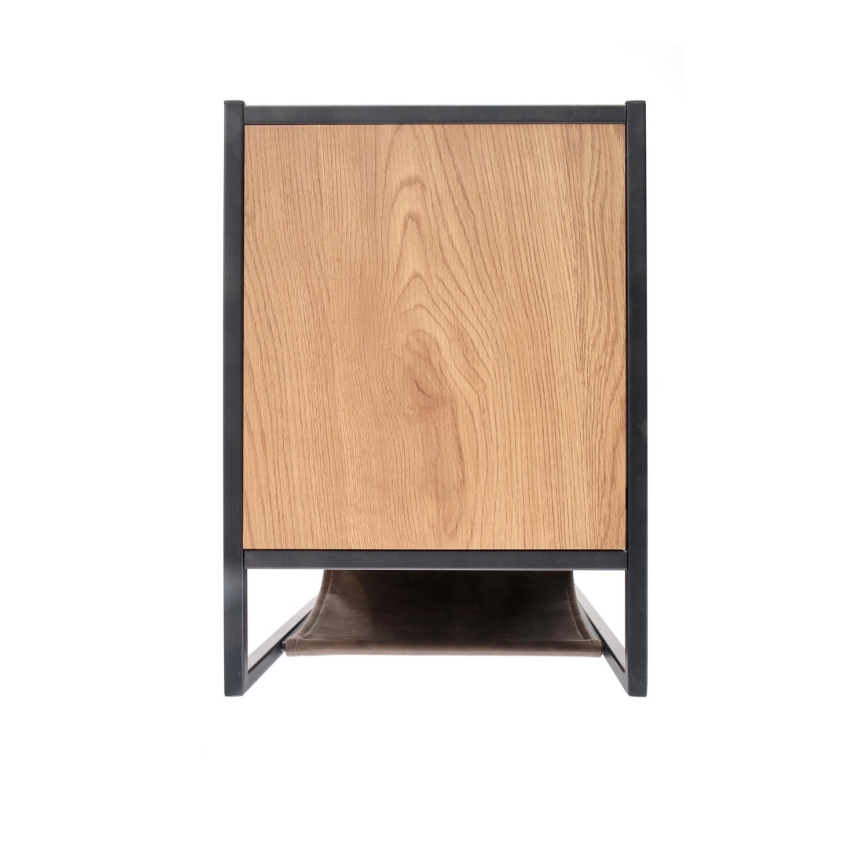 Šoninis staliukas COMPACT 65x47 cm juoda/ruda