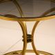 Šoninis staliukas CORLEAONE 57,8x60 cm auksas/juoda