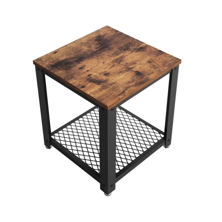 Šoninis staliukas ELDUR ruda/juoda