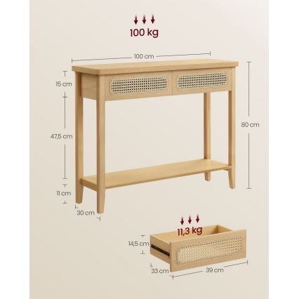 Šoninis staliukas FALKO rudas