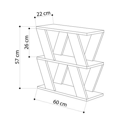 Šoninis staliukas LAZENA 57x60 cm baltas