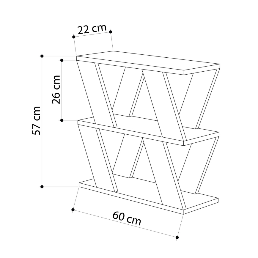 Šoninis staliukas LAZENA 57x60 cm baltas