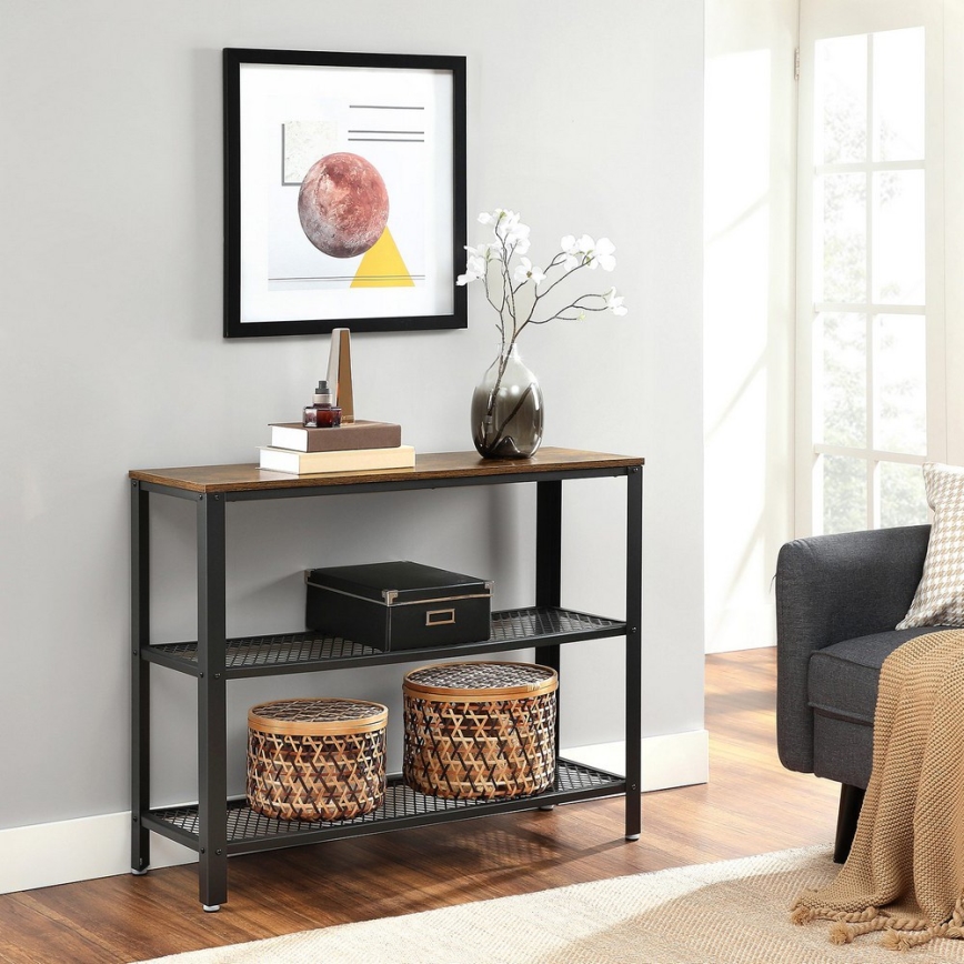 Šoninis staliukas LUVOR rudas/juodas