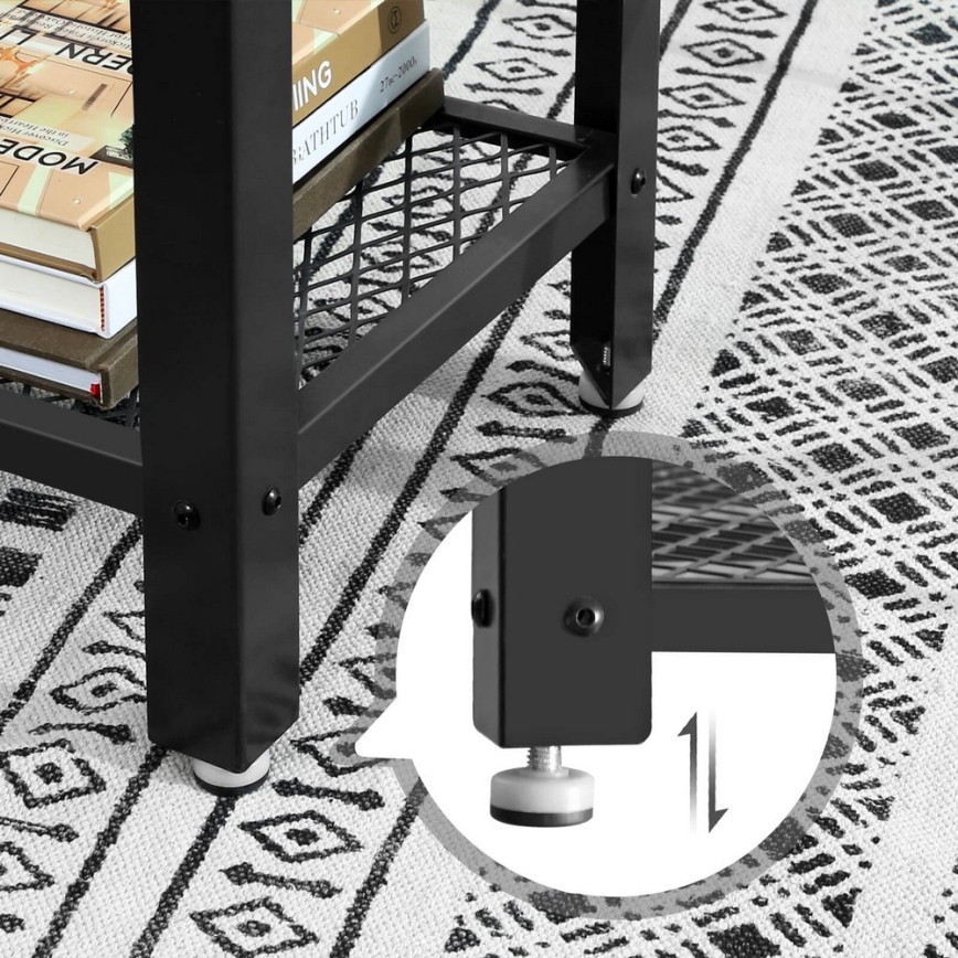 Šoninis staliukas LUVOR rudas/juodas