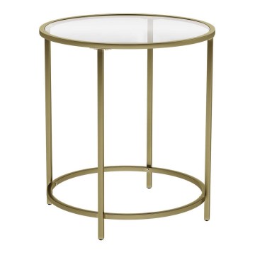 Šoninis staliukas LYRA, auksinės spalvos