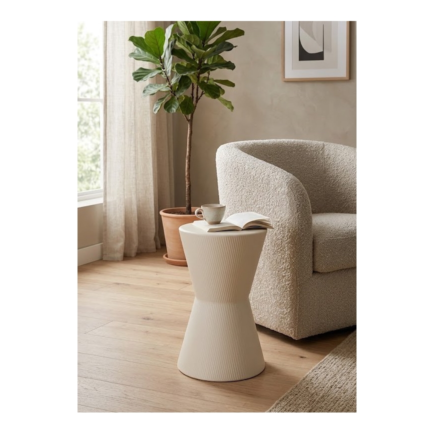 Šoninis staliukas PETIT, skersmuo 29 cm, baltas