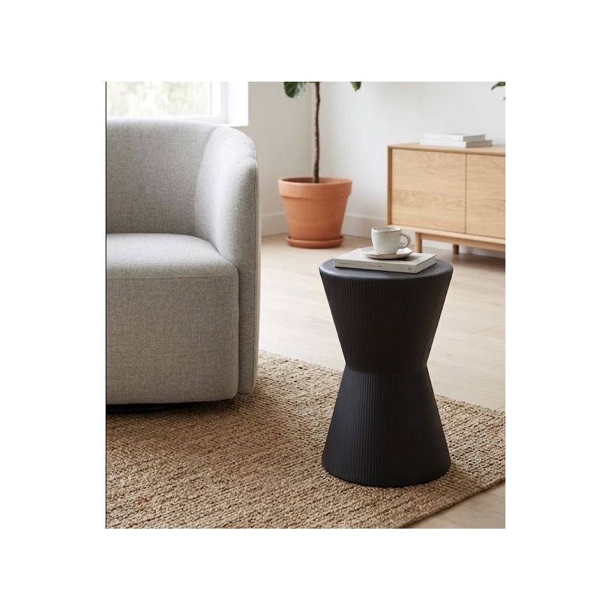 Šoninis staliukas PETIT Ø 29 cm, juodas