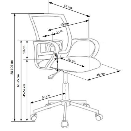 Spalvinga biuro kėdė SIRAQ