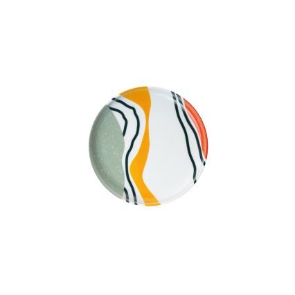 Spalvingas 18 vnt. stalo indų rinkinys/porcelianas