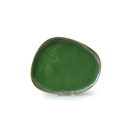 Spalvingas 24 dalių stalo indų rinkinys, pagamintas iš akmens masės