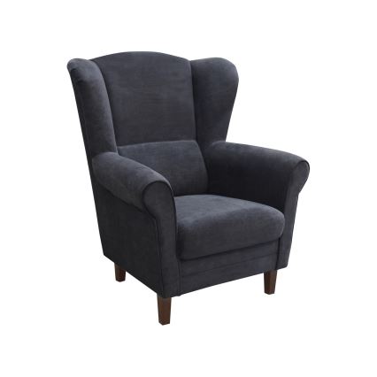 Sparnuotas fotelis GALA, antracito spalvos