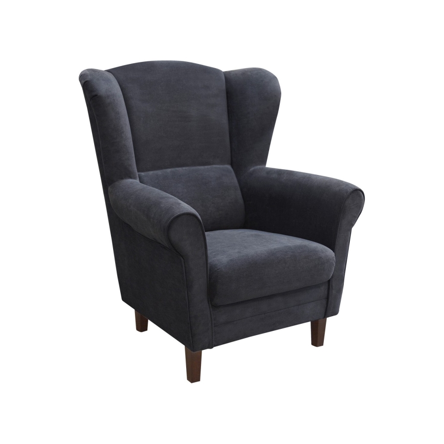 Sparnuotas fotelis GALA, antracito spalvos