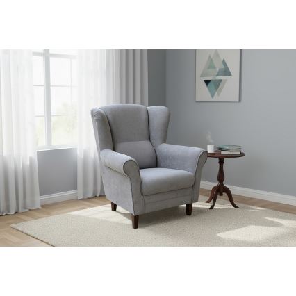 Sparnuotas fotelis GALA pilkas