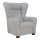 Sparnuotas fotelis VIVA, pilkos spalvos