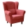 Sparnuotasis fotelis GALA, raudonas