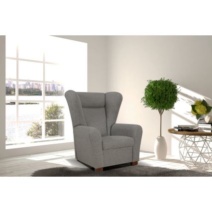 Sparnuotasis fotelis VIVA tamsiai pilkas