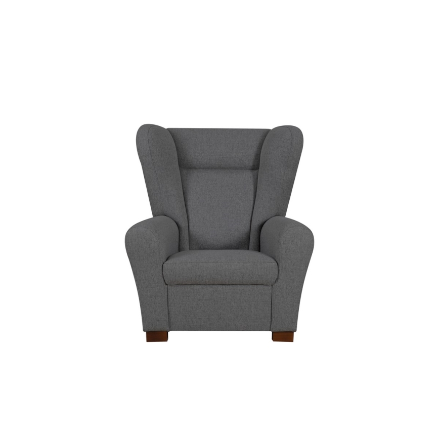 Sparnuotasis fotelis VIVA tamsiai pilkas