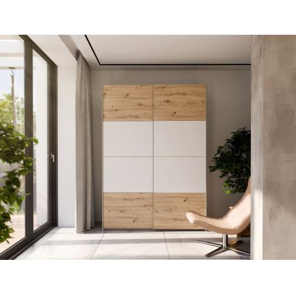 Spinta KARO 150x210 cm balta/ąžuolas artisan