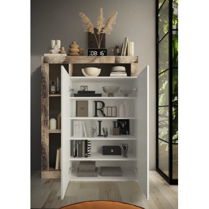 Spinta LENOR balta/klevas