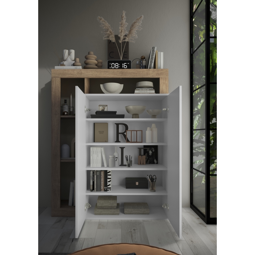 Spinta LENOR balta/šviesus ąžuolas